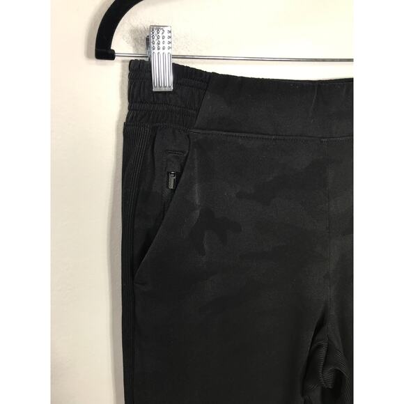 Athleta Brooklyn Lined Jogger Camo Lux Black Pant Women's 0 Lounge - Picture 3 of 11